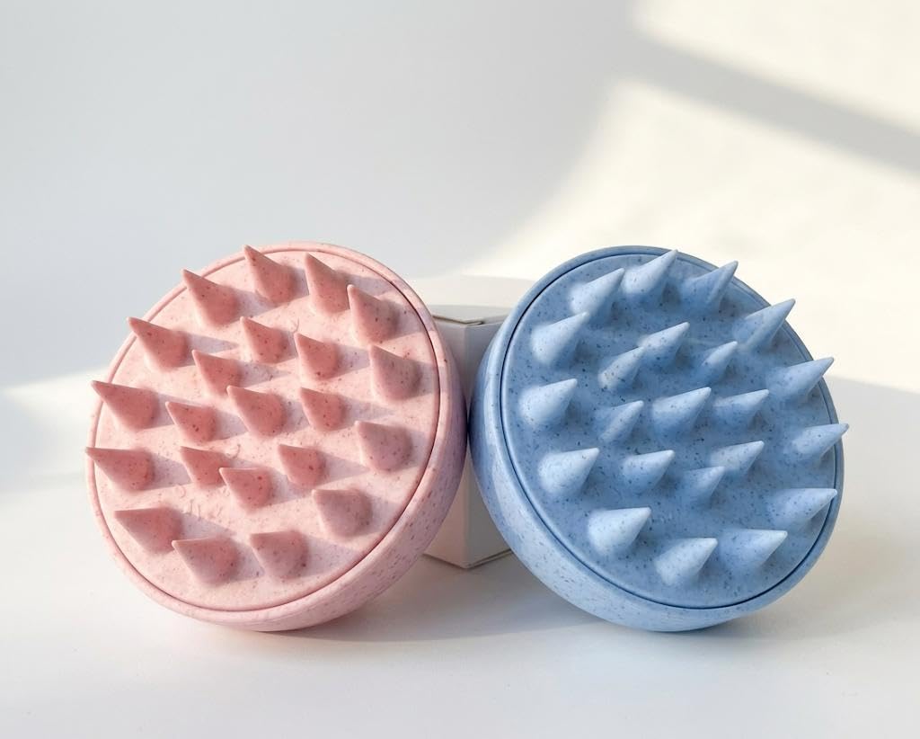 Advanced Silicone Scalp Massager for Hair Growth with Removable Handle | Soft Medical-Grade Bristles Shampoo Brush for Dandruff Removal, Oil Massage & Deep Scalp Exfoliation | Hair & Head Massager for Men & Women (Multicolour) Pack of 1