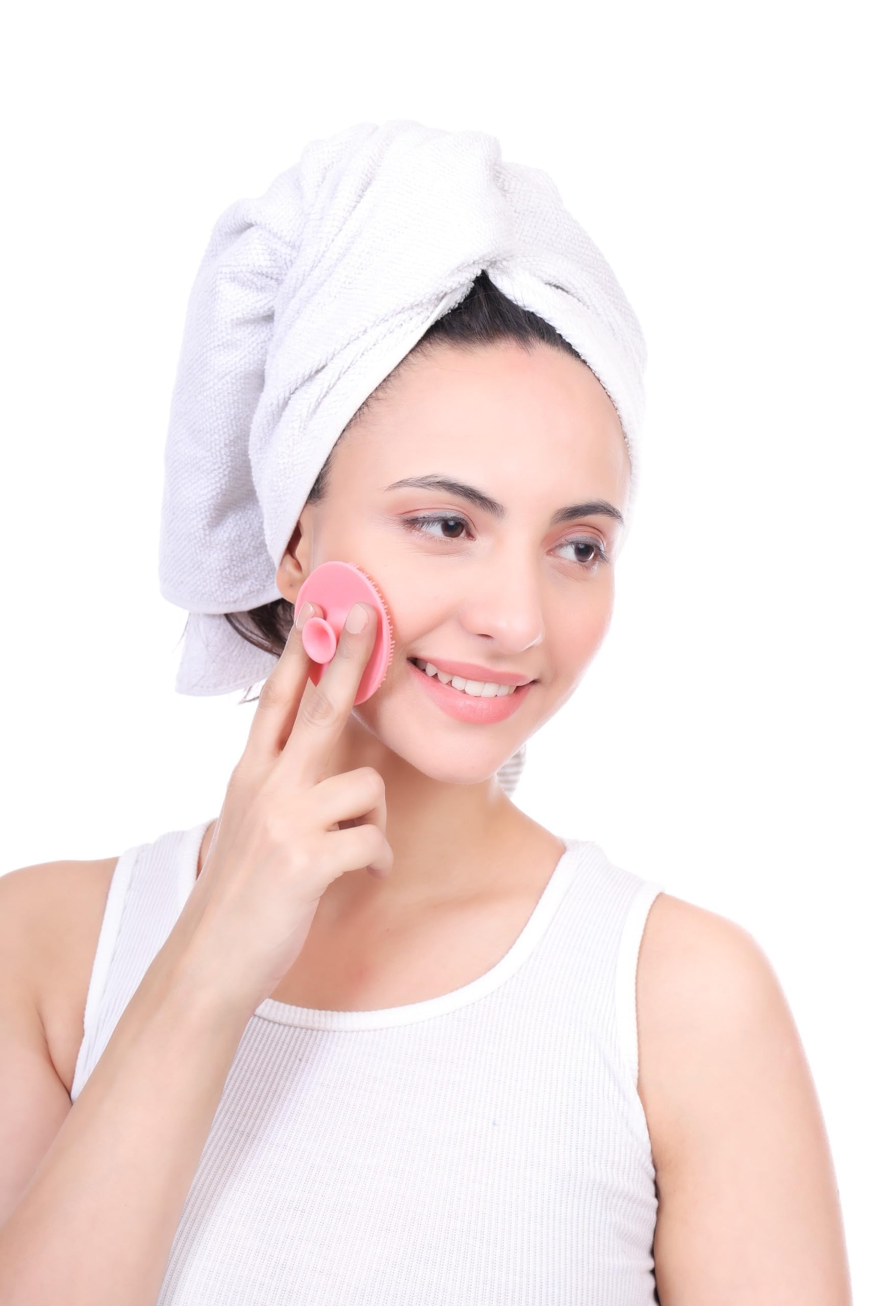 Soft Silicone Facial Cleansing Brush – Gentle Face Scrubber for Deep Pore Cleaning, Exfoliation, Blackhead & Acne Removal, Facial Massage for Sensitive, Dry & All Skin Types (Multcolour) (PACK OF 2)
